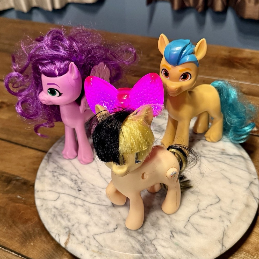 3pc My Little Pony Princess Petals Hitch Trailblazer Singing Songbird Sia Figure